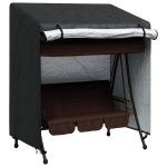 vidaXL Husă pentru Leagăn Negru 135 x 100 x 165 cm Textil Oxford 600D