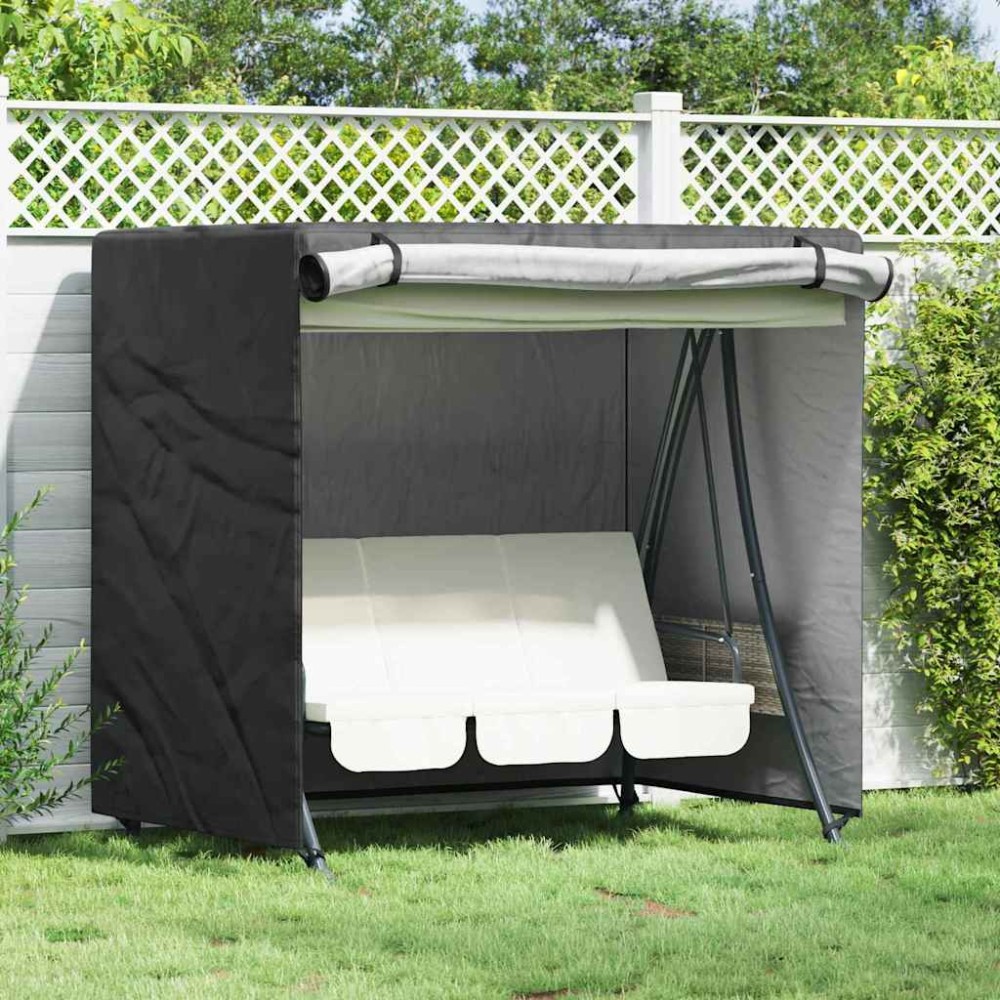 vidaXL Husă pentru Leagăn Simplu Negru 125 x 175 x 160 cm țesătură