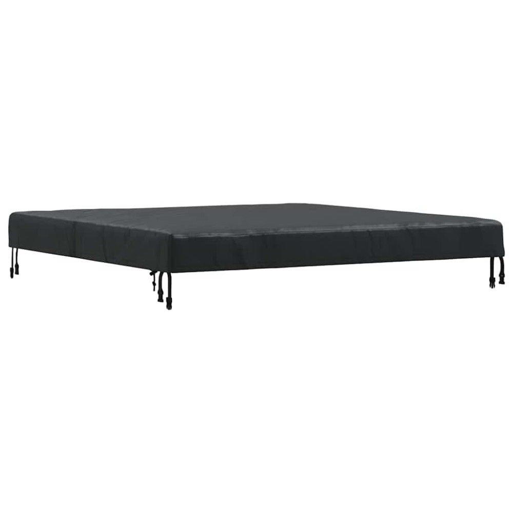 vidaXL Copertă pentru masă Simplu Negru 122 x 122 x 15 cm țesătură
