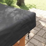 vidaXL Copertă pentru masă Simplu Negru 102 x 202 x 15 cm țesătură