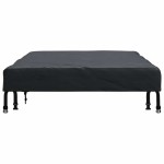 vidaXL Copertă pentru masă Simplu Negru 102 x 202 x 15 cm țesătură
