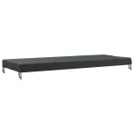vidaXL Copertă pentru masă Simplu Negru 102 x 202 x 15 cm țesătură