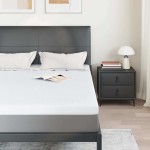 vidaXL Suport pentru saltea Alb 140 x 190 x 7 cm Material jacquard