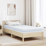 vidaXL Saltele Alb 90 x 190 cm Țesătură jacquard din poliester 100% vidaXL Saltele Alb 90 x 190 cm Țesătură jacquard din poliester 100%