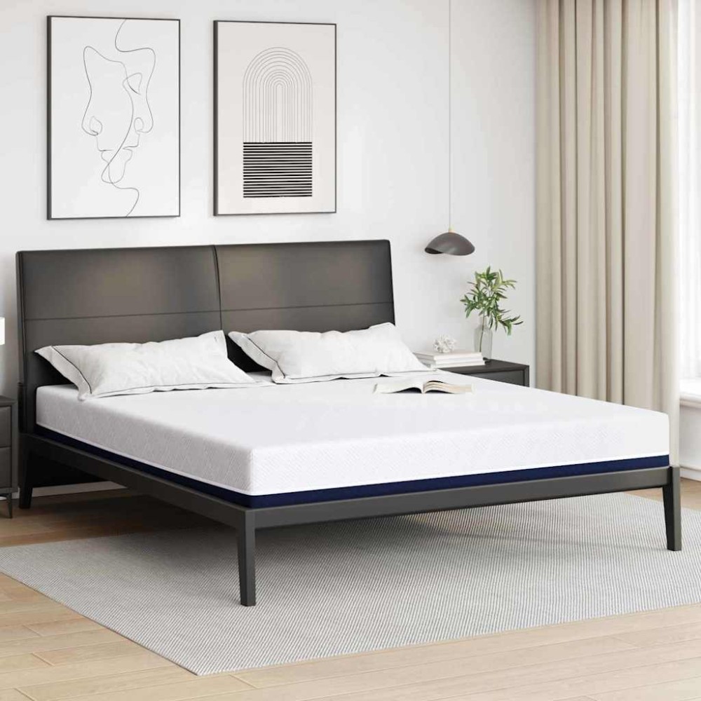 vidaXL Saltele Alb, albastru 200 x 200 cm
