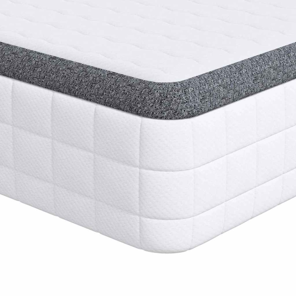 vidaXL Saltele Alb, Gri 90 x 190 cm Țesătură tricotată
