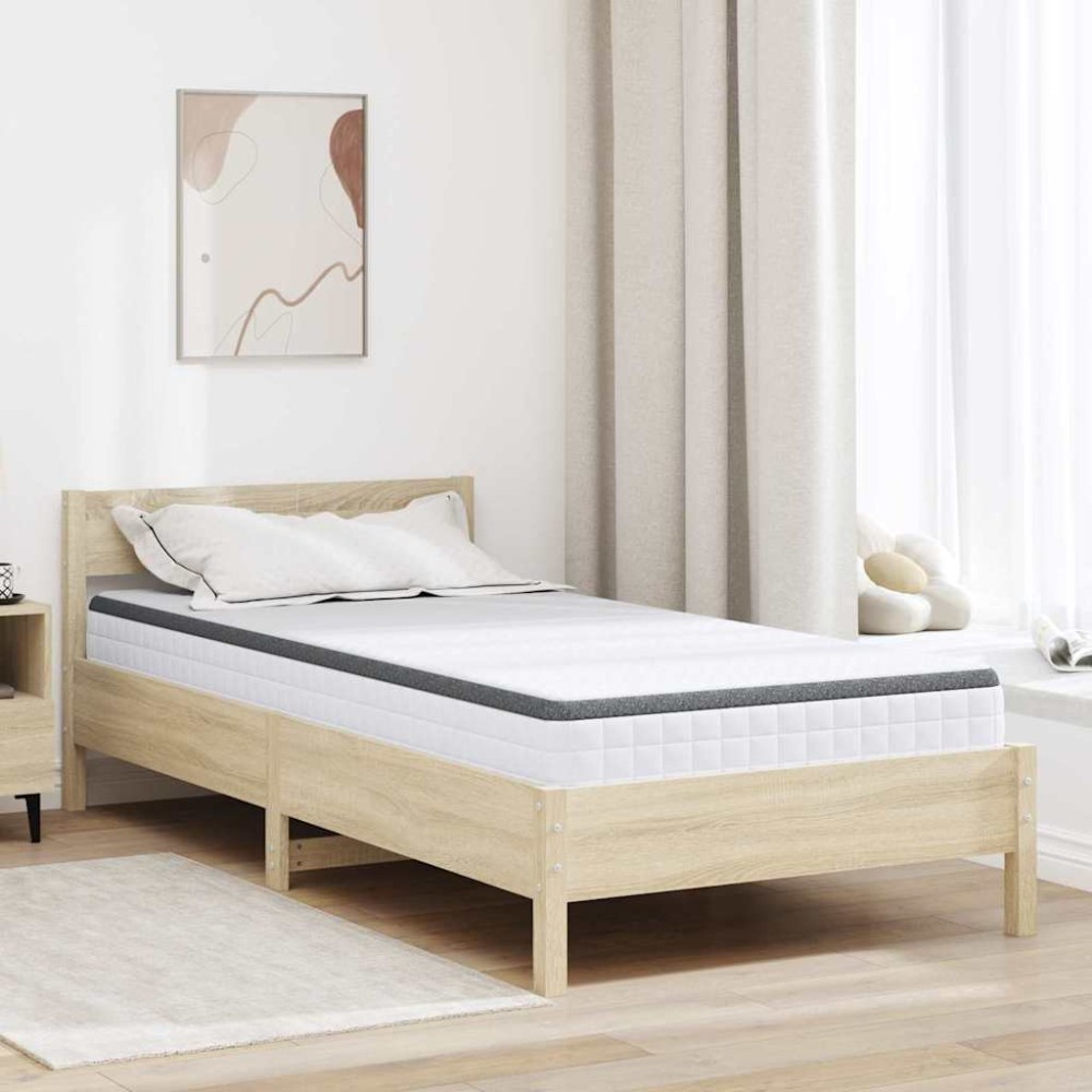 vidaXL Saltele Alb, Gri 90 x 190 cm Țesătură tricotată