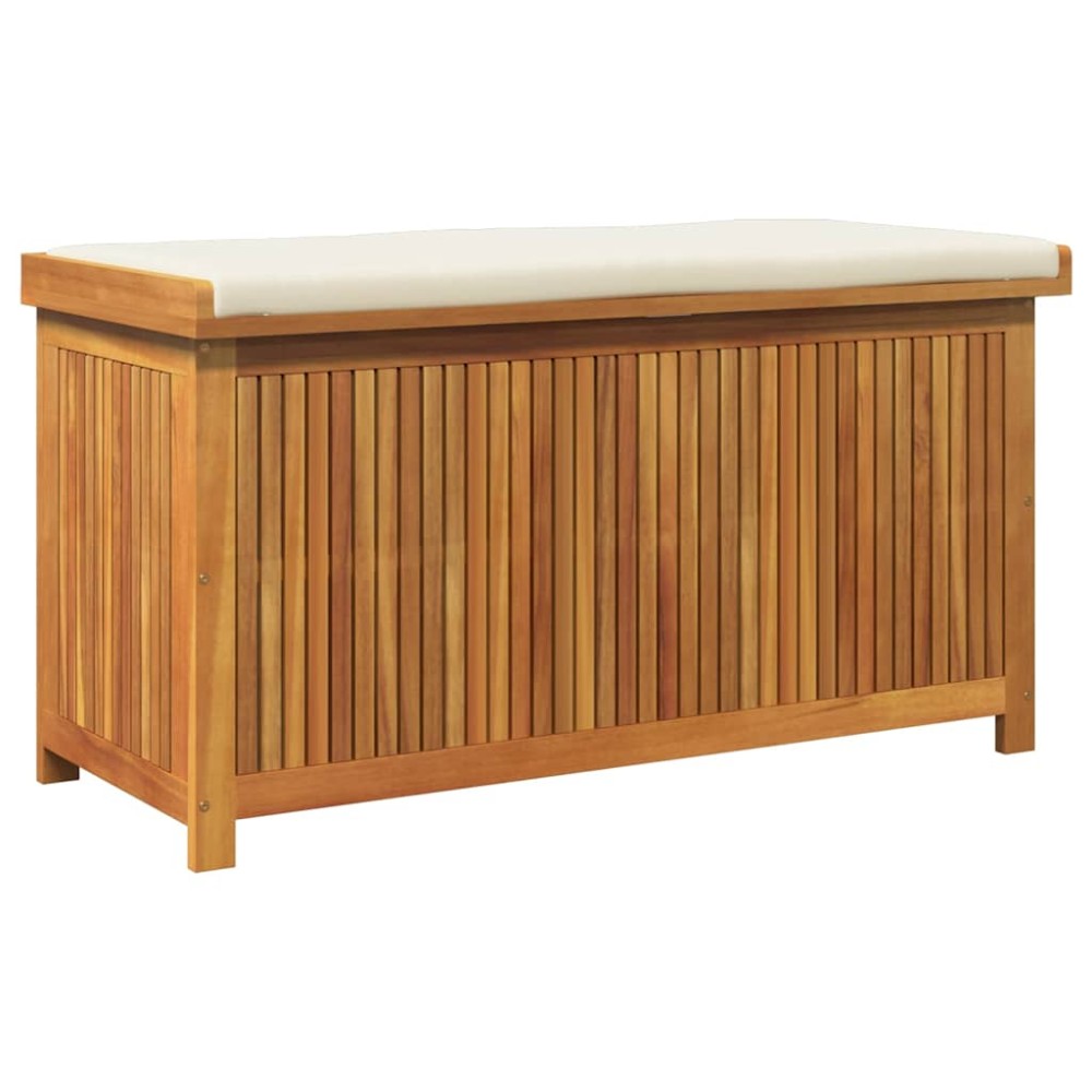 vidaXL Cutie de perne de exterior 113x50x60,5 cm lemn masiv de salcâm