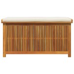 vidaXL Cutie de perne de exterior 113x50x60,5 cm lemn masiv de salcâm vidaXL Cutie de perne de exterior 113x50x60,5 cm lemn masiv de salcâm