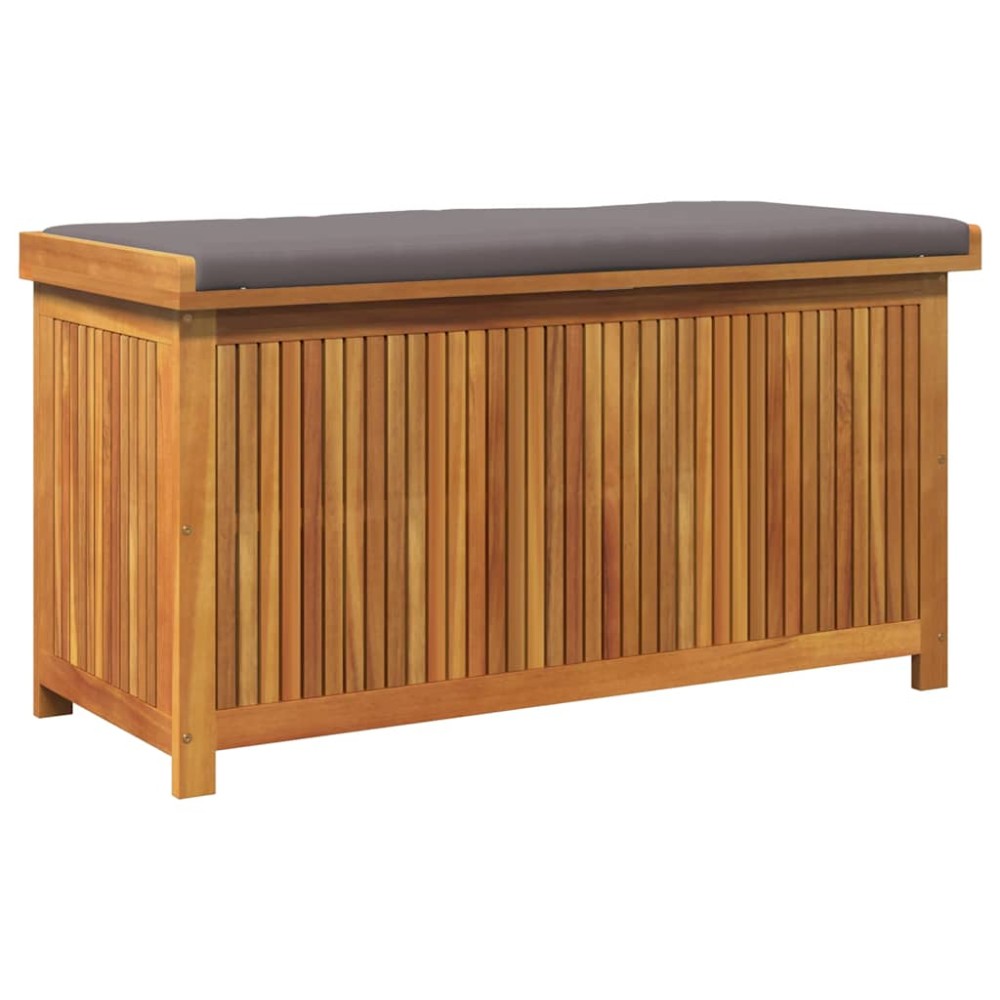 vidaXL Cutie de perne de exterior 113x50x60,5 cm lemn masiv de salcâm