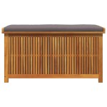 vidaXL Cutie de perne de exterior 113x50x60,5 cm lemn masiv de salcâm vidaXL Cutie de perne de exterior 113x50x60,5 cm lemn masiv de salcâm