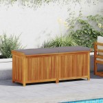 vidaXL Cutie de perne de exterior 150x50x60,5 cm lemn masiv de salcâm