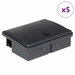 vidaXL Capcane pentru șoareci 5 buc Negru 13x10x4 cm vidaXL Capcane pentru șoareci 5 buc Negru 13x10x4 cm