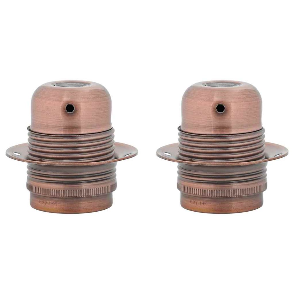 vidaXL Suporturi de lampă 2 buc Roșu Bronz E27