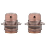 vidaXL Suporturi de lampă 2 buc Roșu Bronz E27 vidaXL Suporturi de lampă 2 buc Roșu Bronz E27