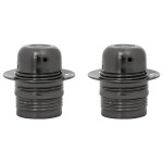vidaXL Suporturi lămpi 2 buc Negru lucios E27 vidaXL Suporturi lămpi 2 buc Negru lucios E27