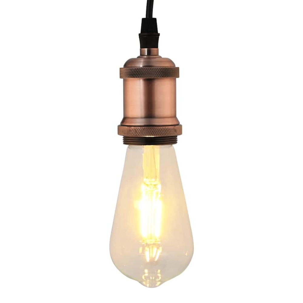 vidaXL Suporturi de lampă 2 buc Roșu Bronz E27