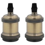 vidaXL Suporturi de lampă 2 buc Bronz E27 vidaXL Suporturi de lampă 2 buc Bronz E27