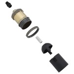 vidaXL Suporturi de lampă 2 buc Bronz E27 vidaXL Suporturi de lampă 2 buc Bronz E27