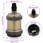 vidaXL Suporturi de lampă 2 buc Bronz E27 vidaXL Suporturi de lampă 2 buc Bronz E27