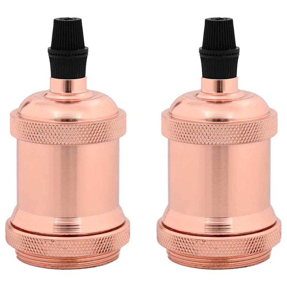 vidaXL Suporturi de lampă 2 buc Rose Gold E27