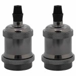 vidaXL Suporturi lămpi 2 buc Negru lucios E27 vidaXL Suporturi lămpi 2 buc Negru lucios E27