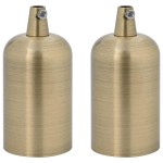 vidaXL Suporturi de lampă 2 buc Bronz E27 vidaXL Suporturi de lampă 2 buc Bronz E27