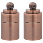 vidaXL Suporturi de lampă 2 buc Roșu Bronz E27 vidaXL Suporturi de lampă 2 buc Roșu Bronz E27