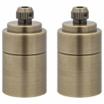 vidaXL Suporturi de lampă 2 buc Bronz E27 vidaXL Suporturi de lampă 2 buc Bronz E27