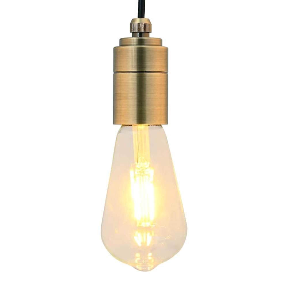 vidaXL Suporturi de lampă 2 buc Bronz E27