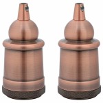 vidaXL Suporturi de lampă 2 buc Roșu Bronz E27 vidaXL Suporturi de lampă 2 buc Roșu Bronz E27