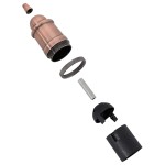 vidaXL Suporturi de lampă 2 buc Roșu Bronz E27 vidaXL Suporturi de lampă 2 buc Roșu Bronz E27