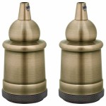 vidaXL Suporturi de lampă 2 buc Bronz E27 vidaXL Suporturi de lampă 2 buc Bronz E27