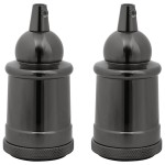 vidaXL Suporturi lămpi 2 buc Negru lucios E27 vidaXL Suporturi lămpi 2 buc Negru lucios E27