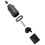 vidaXL Suporturi lămpi 2 buc Negru lucios E27 vidaXL Suporturi lămpi 2 buc Negru lucios E27