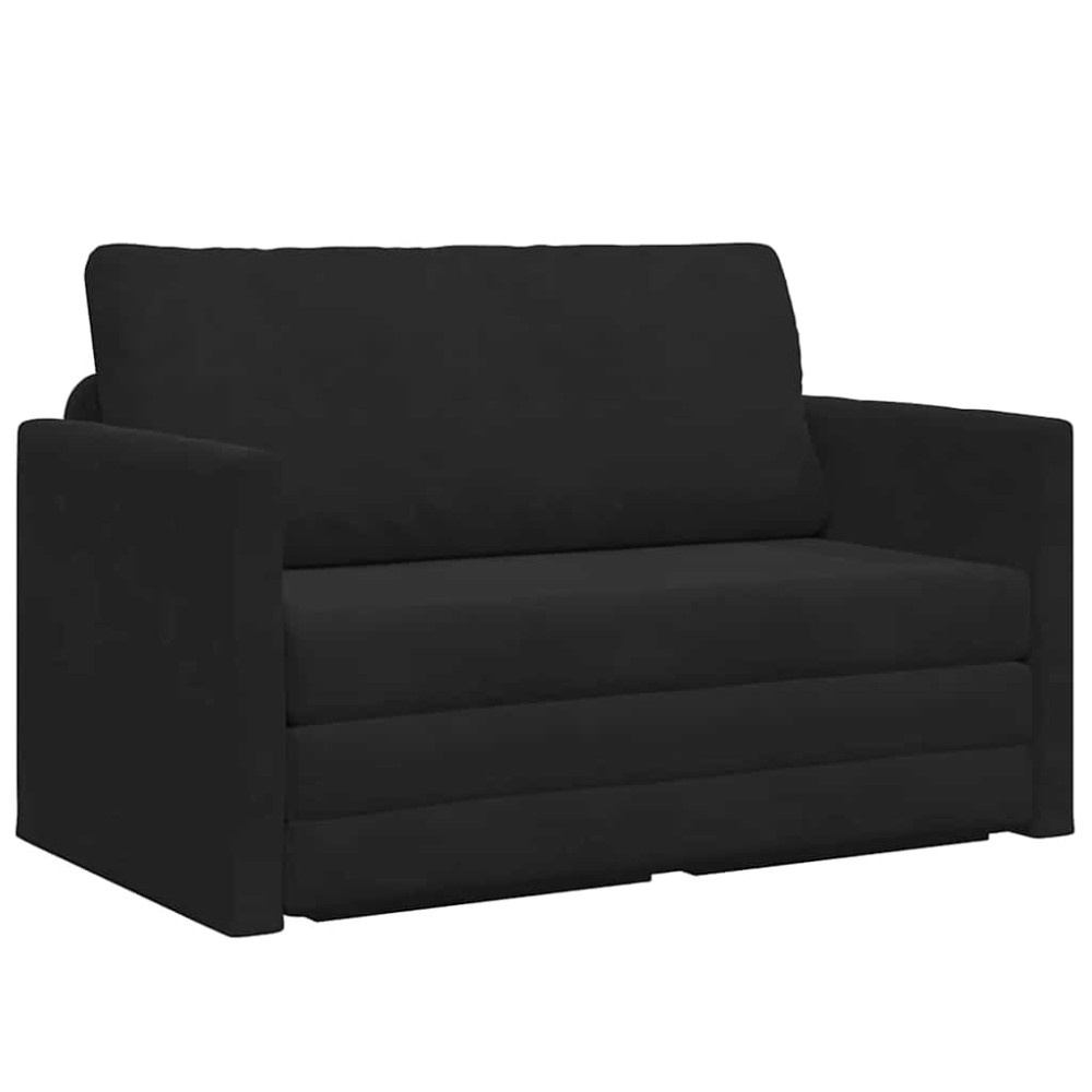 vidaXL Canapea Pat 2 în 1 Negru 124x204x61 cm Catifea
