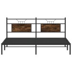 vidaXL Cadru de pat fără saltea Stejar afumat 160x200cm Lemn prelucrat vidaXL Cadru de pat fără saltea Stejar afumat 160x200cm Lemn prelucrat