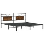 vidaXL Cadru de pat fără saltea Stejar afumat 183x213cm Lemn prelucrat