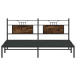vidaXL Cadru de pat fără saltea Stejar afumat 183x213cm Lemn prelucrat