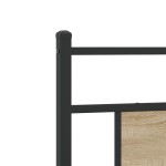 vidaXL Tăblie de pat din Stejar Sonoma 107 cm Lemn prelucrat și oțel