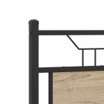 vidaXL Tăblie de pat din Stejar Sonoma 137 cm Lemn și oțel prelucrat