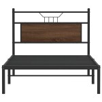 vidaXL Cadru de pat fără saltea Stejar maro 107x203 cm Lemn prelucrat