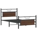 vidaXL Cadru de pat fără saltea Stejar maro 107x203 cm Lemn prelucrat