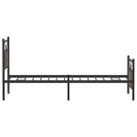 vidaXL Cadru de pat fără saltea Stejar maro 107x203 cm Lemn prelucrat