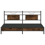 vidaXL Cadru de pat fără saltea Stejar afumat 183x213cm Lemn prelucrat