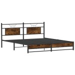 vidaXL Cadru de pat fără saltea Stejar afumat 160x200cm Lemn prelucrat vidaXL Cadru de pat fără saltea Stejar afumat 160x200cm Lemn prelucrat