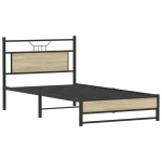 vidaXL Cadru de pat fără saltea Stejar Sonoma 107x203cm Lemn prelucrat vidaXL Cadru de pat fără saltea Stejar Sonoma 107x203cm Lemn prelucrat