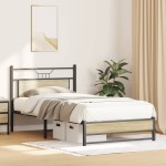 vidaXL Cadru de pat fără saltea Stejar Sonoma 107x203cm Lemn prelucrat vidaXL Cadru de pat fără saltea Stejar Sonoma 107x203cm Lemn prelucrat