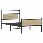 vidaXL Cadru de pat fără saltea Stejar Sonoma 107x203cm Lemn prelucrat vidaXL Cadru de pat fără saltea Stejar Sonoma 107x203cm Lemn prelucrat