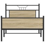 vidaXL Cadru de pat fără saltea Stejar Sonoma 107x203cm Lemn prelucrat vidaXL Cadru de pat fără saltea Stejar Sonoma 107x203cm Lemn prelucrat